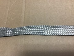 New 24″ X 1 1/4″ Braided Grounding Strap, Tin Coated Copper, 1-2 AWG