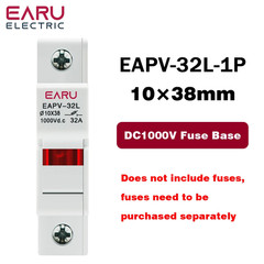 1P 2P Parallel Din Rail DC Fuse Holder 10*38Mm High Voltage Solar PV 1000V Base