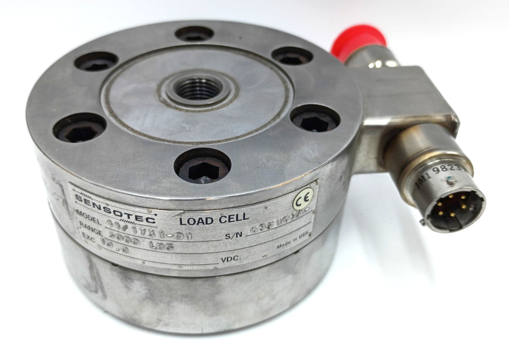 SENSOTEC LOAD CELL 41/1731-01 RANGE 5000 LBS EXC 10.0 MADE IN USA