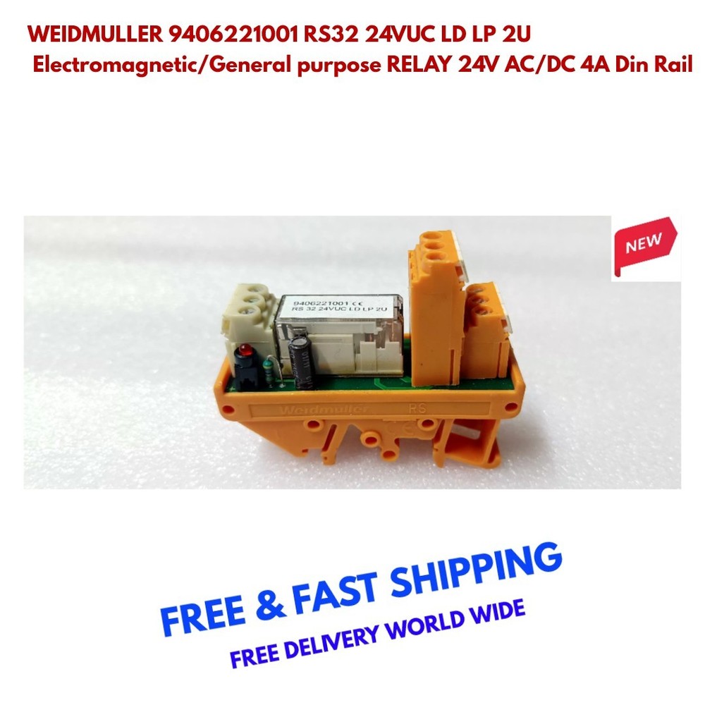 WEIDMULLER 9406221001 RS32 24VUC LD LP 2U Electromagnetic RELAY 24V AC/DC 4A Din