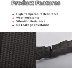 High-Temp Fiberglass Heat Sleeve for Spark Plug Wires – 5FT x 1/4″ Protection