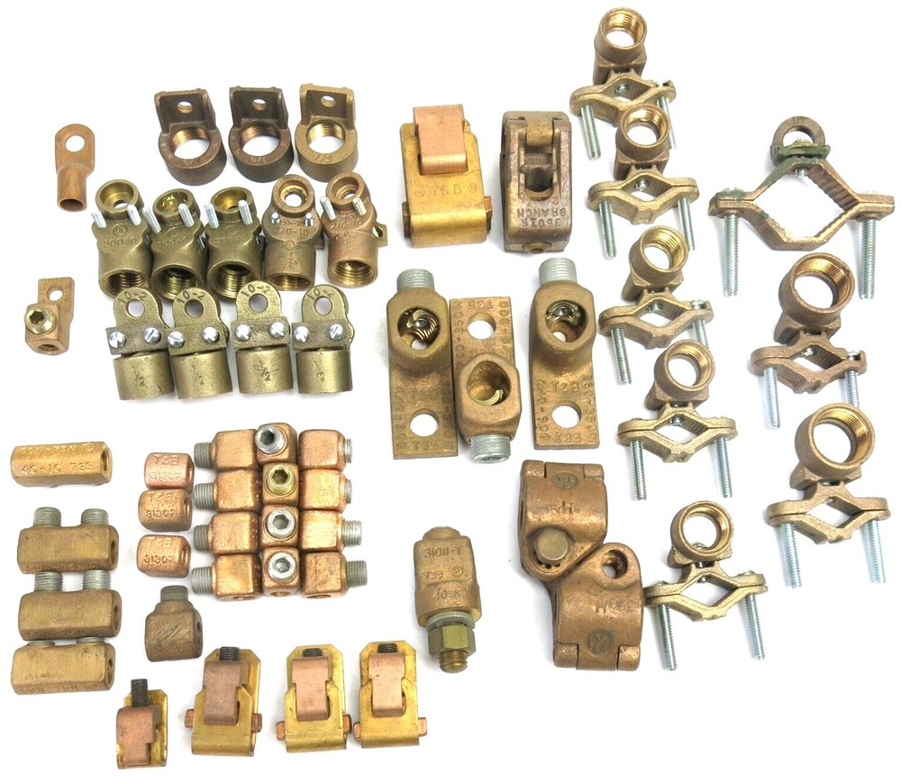 TOPAZ LIGHTING AND THOMAS & BETTS BRONZE GROUNDING HUB ( LOT OF 54 )