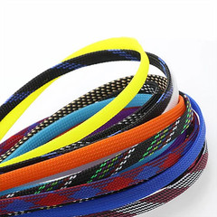 PET Nylon Braided Sleeve Tube 3-80mm Width Car Audio Cable Wire Sleeving Sheath