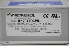 Control Concepts IL120Y100-WL Low Exposure IslaGuard surge filter, 120/208V, 3 p