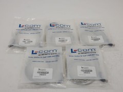 *Lot of 5* L-Com TRD815RA3GRY-5 Cat5e Right Angle Ethernet Patch Cords, 5″ – …