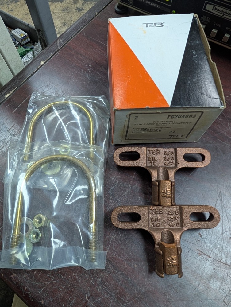 🤪 NEW THOMAS & BETTS FENCE POST GROUND CONNECTOR FG2040R3