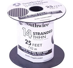 Southwire 65044301, 14 White Stranded THHN Insulated Wire