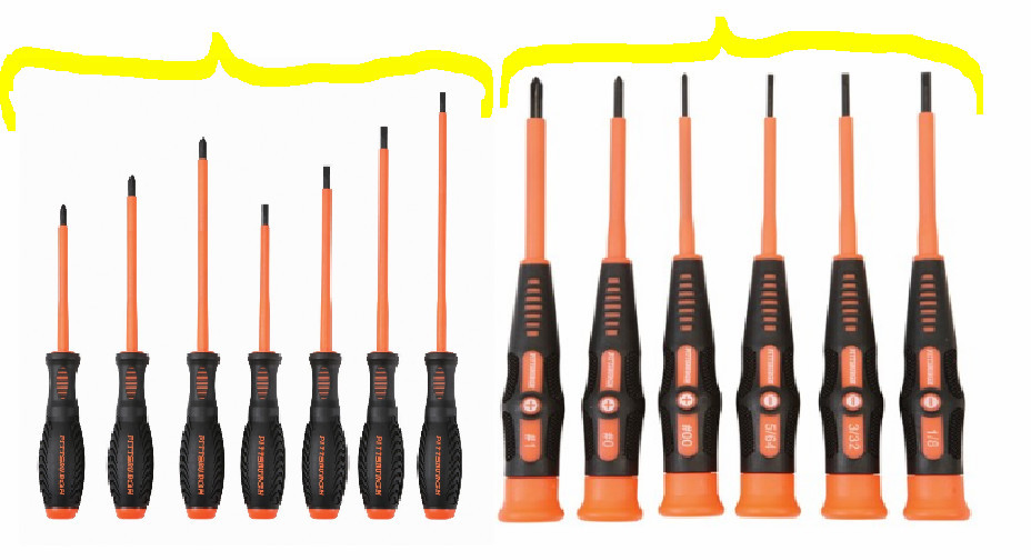 13PC Color Coded Electrician’s 1000V Insulated Screwdriver Set GS/VDE Certified