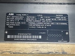 ABB DEP7524A12G14 Current Transformer 15 KV 400:5A Type Kor-11
