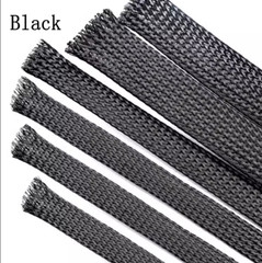 PET Braided Sleeving / Expandable Wire Cable Sheathing Loom Tubing 3mm to 100mm
