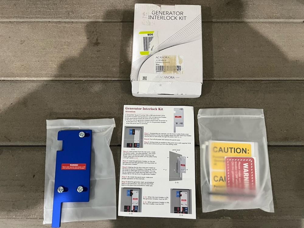GenInterlock AC-SD200A-BU Generator Interlock Kit, 150 and 200 Amp Square D,