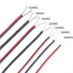 Twin 2-Core PVC Car Audio Cable 16~28 AWG Tinned Copper Stranded Electrical Wire
