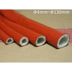 Φ4-130mm Silicone/Fibreglass Fire Sleeving HIGH TEMP Sleeve Insulating Hose Red