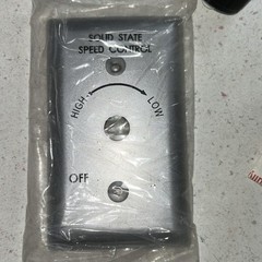 Raffel Systems 385031 FSC6-120 Wall Mount Solid State Speed Control Fan Silver