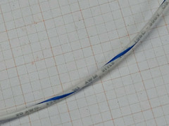 Atlas Wire #20awg 10x30T UL-1007/1569 Hook-Up Wire White w/ Blue Spiral /100ft