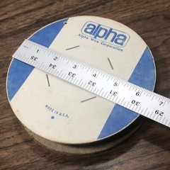 5953 ALPHA WIRE – 950’+ Blue – 26awg Solid Silver Plated OFHC Kynar 5mil 1970s