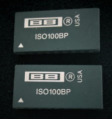 Burr-Brown ISO100BP Isolation Amplifier. 750Vrms isolation barrier 18 pin Dip