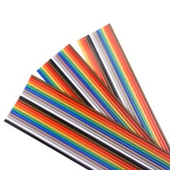 Dupont Wire Flat Flexible Rainbow Ribbon PCB Cable Pitch 1.27mm 10 14 16 20~40P