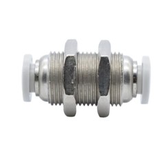 Pneumatic Push In Fitting Male Thread Copper Nickel Plated Connector Hose Tube