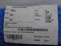 LOT OF 35 ECLIPTEK E1SEA18-8.000M TR CRYSTALS T88407