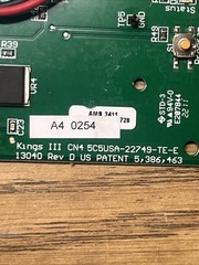 Kings III Emergency Equipment Board CN4 5C5USA-22749-TE-E