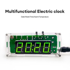 Electronic Clock Kit Set 51 Microcomputer LED Temperature / Time Display DS1302