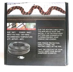 50FT Self Regulating Pipe Heating Cable Heat Tape Freeze Protection 120V – OB