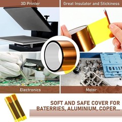 Polyimide Heat Resistant Tape 10/20/25/30mm x 98FT High Temp Sublimation Thermal