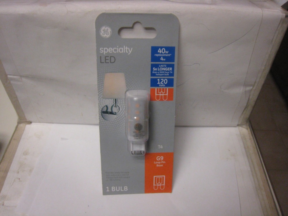 GE 4W T4 LED Bulb -93129001 40 watt replacement – G9 loop pin base 400 Lumens