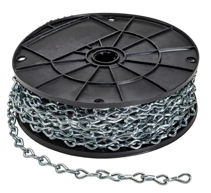 Jack Chain – Steel, Zinc Plated – Suspends Fixtures – 100′ / Roll. 29 lb rating