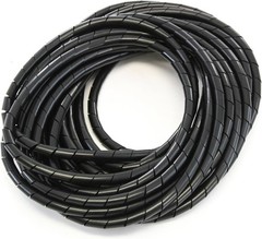 33FT PE 3/8 Inches (10 Mm) Black Polyethylene Spiral Cable Wire Wrap Hydraulic H