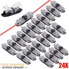 24PCS Low Voltage Wire Connectors 1Pin 1Way Universal Compact Wire18-22AWG USA