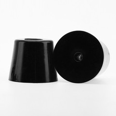 Black/White Round Rubber Feet Instrument Case Feet With Steel Washer Duty Foot
