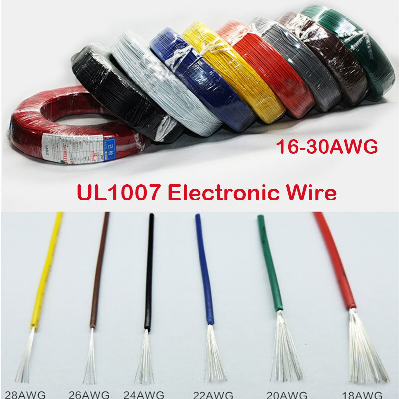 UL1007 16AWG-30AWG Electronic Wire Environmental Protection PVC Tinned Copper