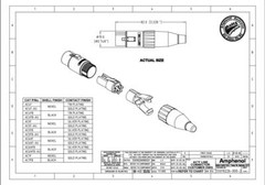 1X AC7FBJ-RS XLR Connectors FML SKT 7 CONT NICKEL PLTD