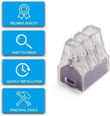 50pcs 6 Port Push in Electrical Wire Connector
