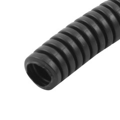 10 M 6.8×10 mm Nylon Flexible Corrugated Conduit Tube for Garden,Office Black