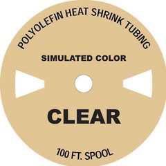 100 FT. CLEAR 5/8″ / 15mm Polyolefin 2:1 Heat Shrink Tubing
