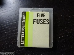 box of 5 fuses F 500 mA 250V 5×20
