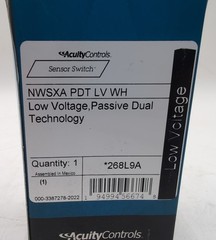 Acuity nLight NWSXA PDT LV WH Wall Switch Occupancy Sensor White 268L9A