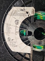 Reel Options 100Ft THHN Building Wire 6 AWG – Green/yellow – Stranded Conductor