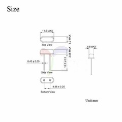 4.000-48.000MHz 49S Quartz Passive Crystal Oscillator Resonator ±20PPM DIP 2-Pin