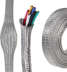 Tinned Copper Wire Shielding Sleeve, Expandable Ground Strap Wiring Sleeving Lot