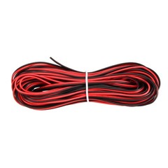 Red Black Wire 2pin Extension Cord 28 AWG Parallel Wire Tin Plated Copper 10M L