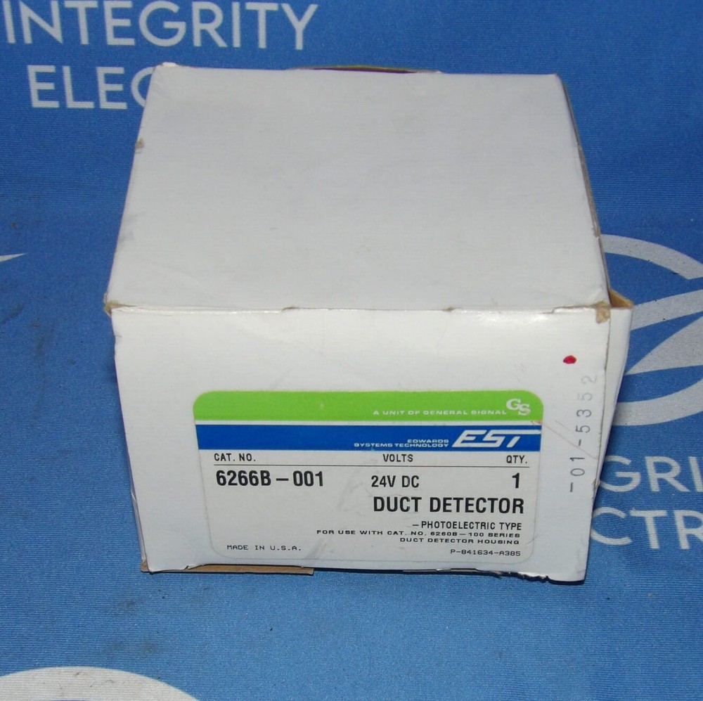 NIB Edwards EST 6266B-001 Photoelectric Duct Smoke Detector Head + 1 Year War…