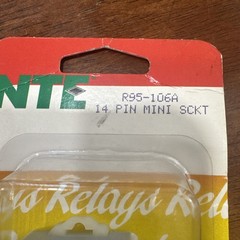NTE Electronics R95-106A, 300 VAC 10 A, Surface Mount, Miniature Socket, 1pc