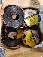 Box of 12-L.H. Dottie Tie Wire, Carbon Annealed Steel, 16-1/2 AWG, Black 400 Ft