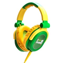 Idance FDJ300 Green/yellow Swivel Cup DJ Headphone
