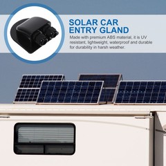 2 Pack Reusable ABS Double Hole Cable Gland for Rv Solar Panel Wire Entry