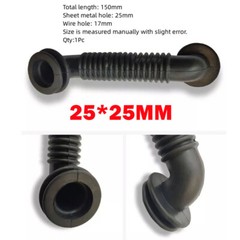 25×25/25×39/30x30mm Car Wire Harness Door Tube Dust-proof Tube Rubber Tube